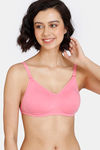 Zivame Beautiful Basics Double Layered Non Wired Full Coverage Backless Bra - Morning Glory — thumbnail 3